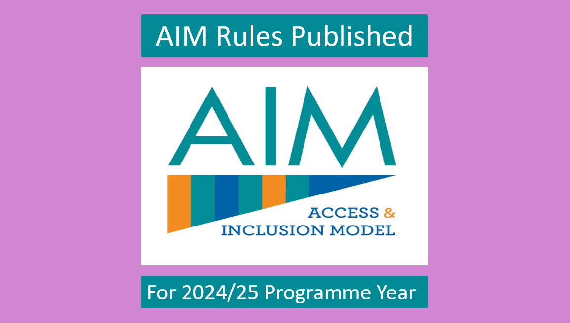 AIM Rules for 2024/2025 Programme Year Published